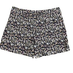 Margaret M Floral Women's Shorts - Black and White